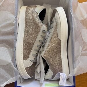 P448 John Gold Glitter Sneaker SZ 42 -NBW